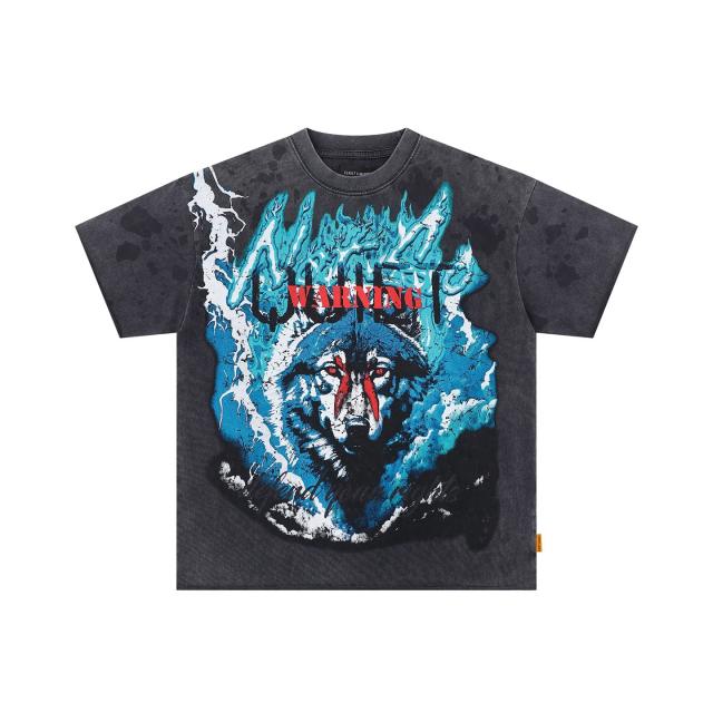 WARNING NOT SO QUIET WOLF CROPPED printed Tee 28747681