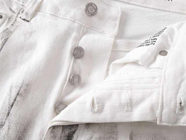 Distressed White Jeans 28684971