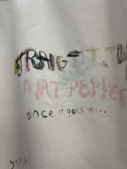 Vintage Hand-painted Graffiti Print Tee 28756447