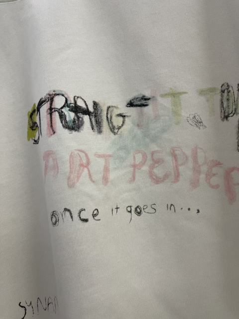 Vintage Hand-painted Graffiti Print Tee 28756447