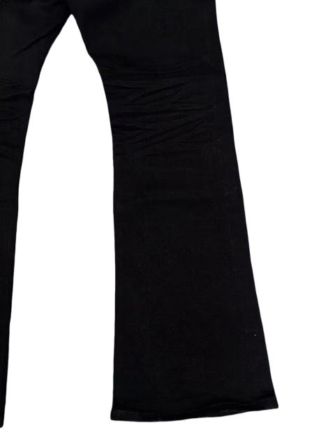 1:1 quality version Classic Pure Black Bootcut Jeans 28761314
