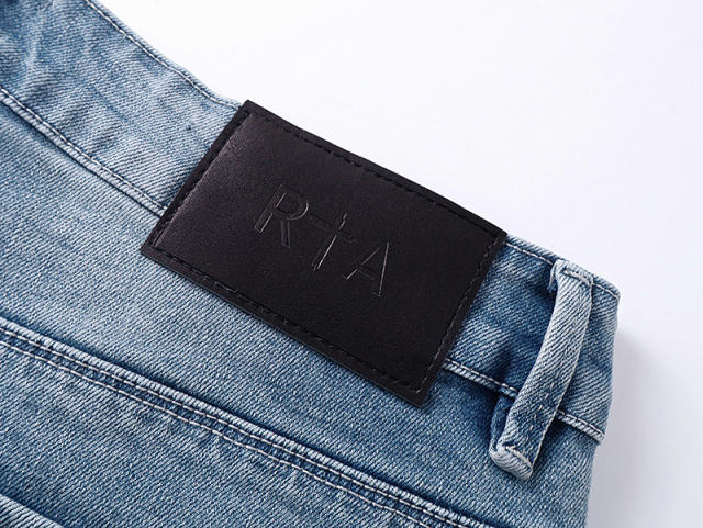 Embroidered Logo Distressed Jeans 28750121