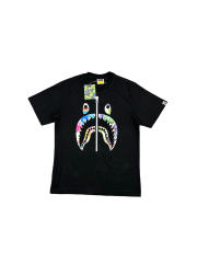 1:1 quality version Artistic Camouflage Shark Mouth Zipper Print Tee 2 colors 28746635