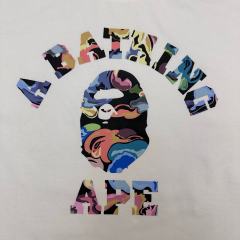 1:1 quality version Art Camouflage Little Ape Head Letter Print Tee 2 colors 28746638