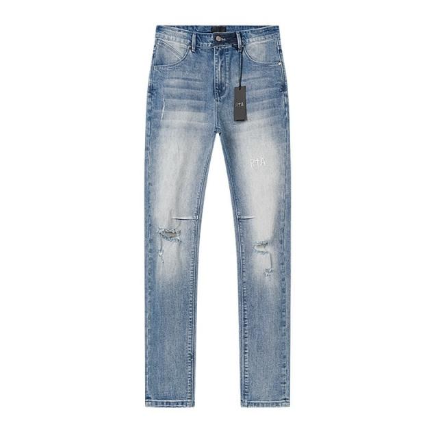 Knee-Ripped Jeans 28750137