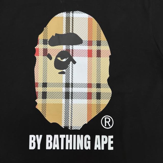 1:1 quality version Checkered Letter Print Tee 2 colors 28746619