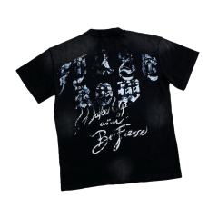 Ghost Flame Skull Print Washed Version Tee 28748596
