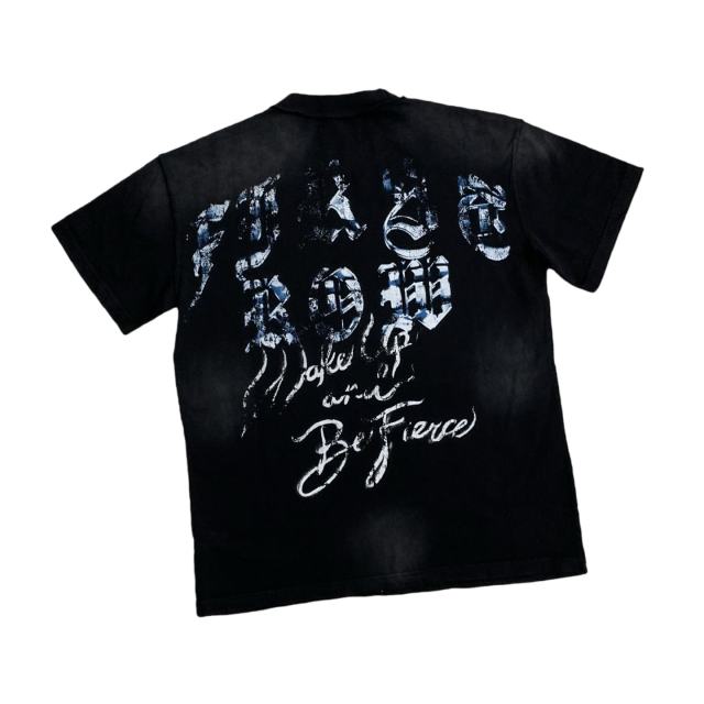 Ghost Flame Skull Print Washed Version Tee 28748596