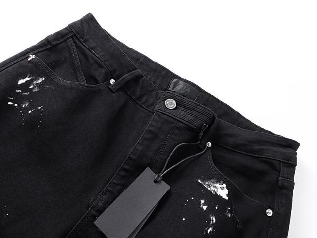 Ink-Splattered Ripped Jeans 28750109