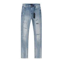 Embroidered Logo Distressed Jeans 28750121