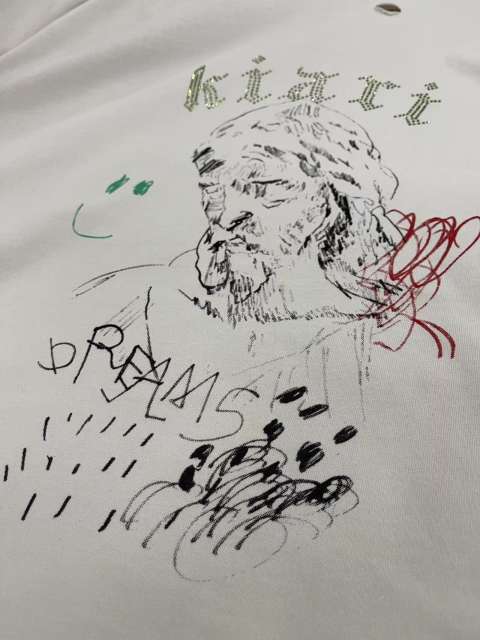 Elderly Smile Rhinestone Print Tee 28751628