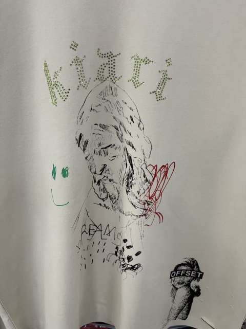 Elderly Smile Rhinestone Print Tee 28751628