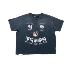 Character Smiley Face Combo Print Washed Version Tee 28756300