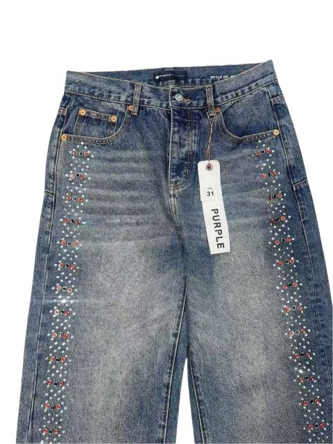 1:1 quality version Both sides Gemstone-Studded Straight-Leg Jeans 2 colors 28758457