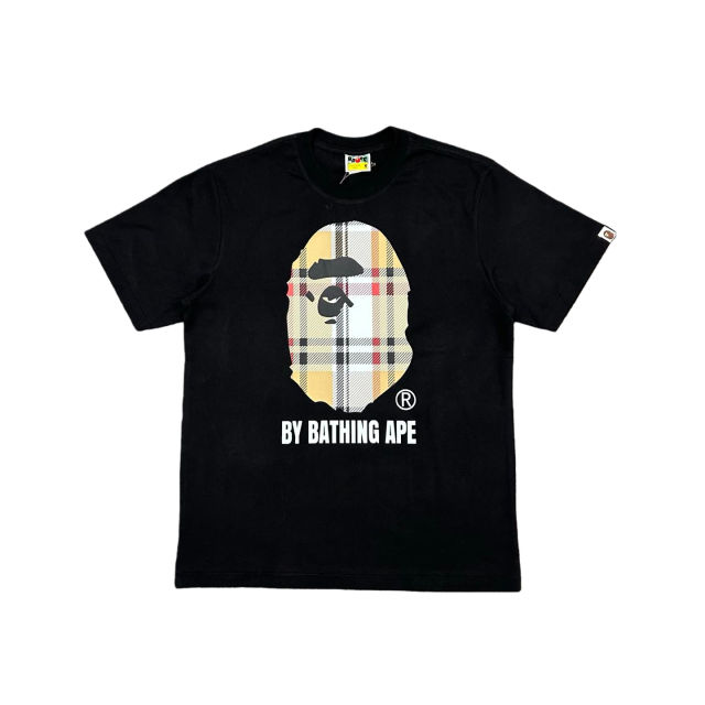 1:1 quality version Checkered Letter Print Tee 2 colors 28746619