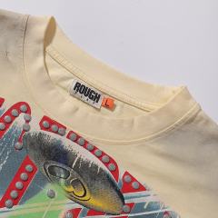 Triangular Summoning Circle Silver Hot Stamping Print Washed Version Long Sleeve T-Shirt 2 colors 28758382