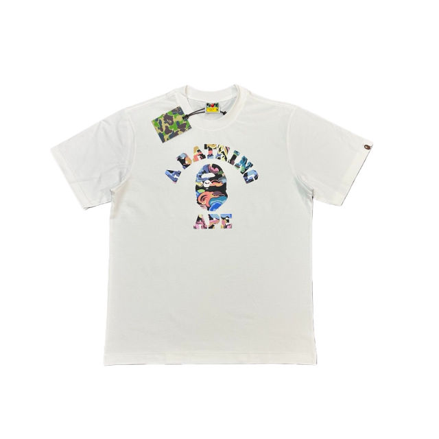 1:1 quality version Art Camouflage Little Ape Head Letter Print Tee 2 colors 28746638