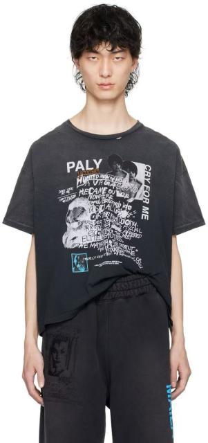 Black Dennis Graffiti Print Washed Version Tee 28756297