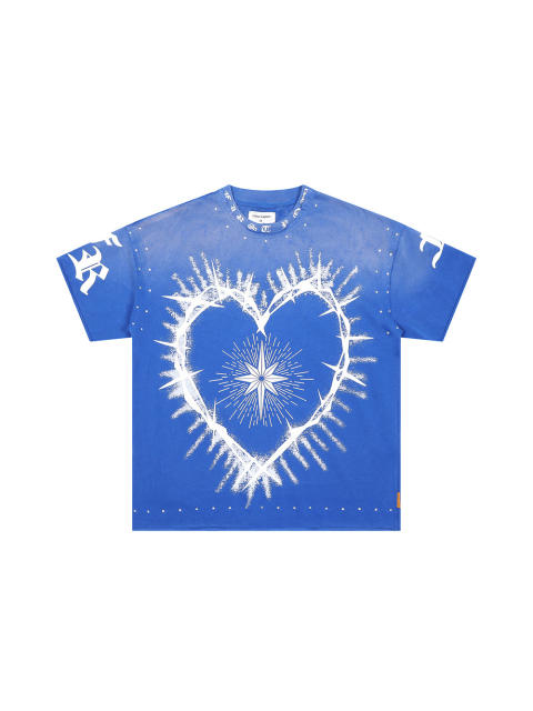 Sanskrit Alphabet Print Rhinestone Tee 28748442