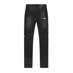 Colorful Cross Embroidered Jeans 28750151