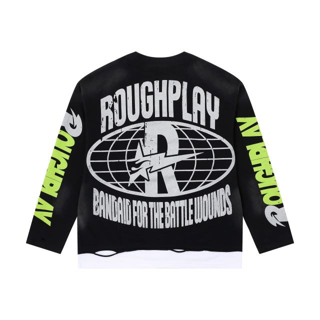 Cosmic Ray Skull Nebula Print Washed Version Long Sleeve T-Shirt 28758387