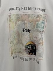 Panic Expression Graffiti Print Washed Version Tee 28751631
