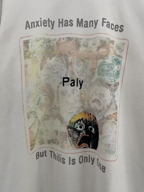 Panic Expression Graffiti Print Washed Version Tee 28751631