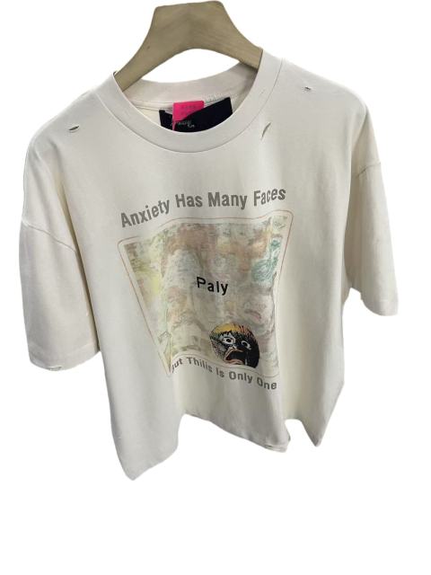 Panic Expression Graffiti Print Washed Version Tee 28751631