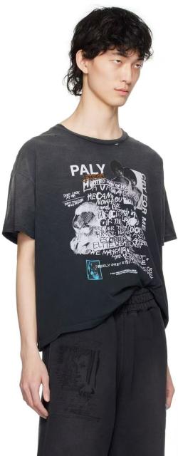 Black Dennis Graffiti Print Washed Version Tee 28756297
