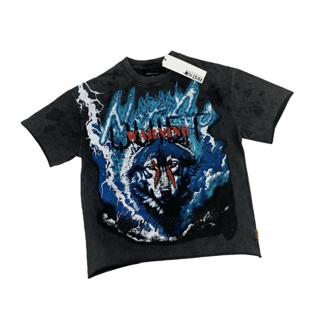 WARNING NOT SO QUIET WOLF CROPPED printed Tee 28747681
