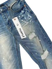 1:1 quality version Paint Graffiti White Speckles Ripped Jeans 28761302