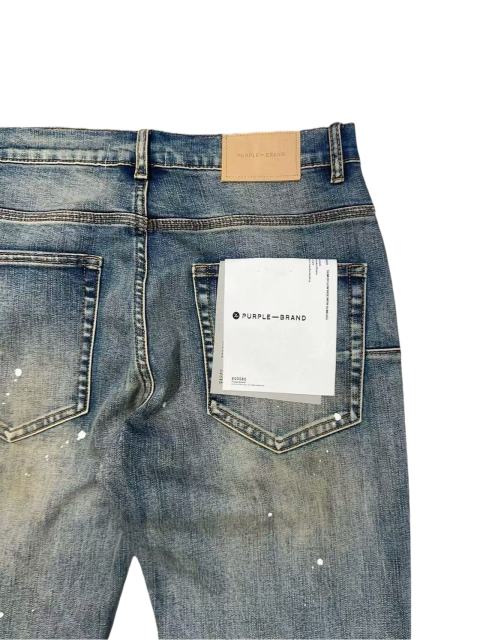 1:1 quality version Vintage Yellowed White Speckles Ripped Jeans 28761303