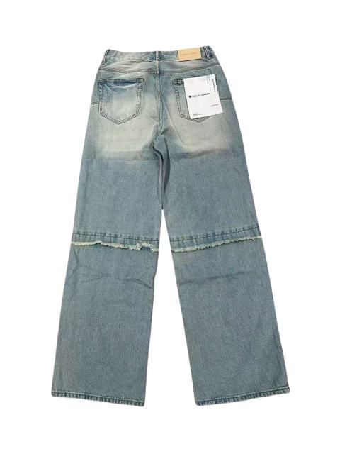 1:1 quality version Knee Patchwork Tassel Embellishment Straight Leg Jeans 28761318
