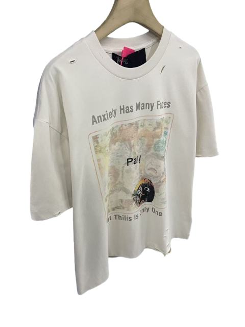 Panic Expression Graffiti Print Washed Version Tee 28751631