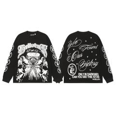 Seven-point Star Angel Print Long Sleeve T-Shirt 2 colors 28704408