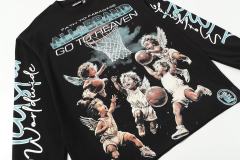 Angel Children Basketball Game Print Long Sleeve T-Shirt 2 colors 28704410