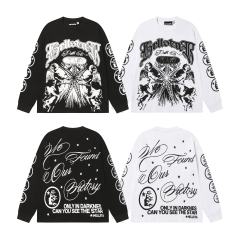 Seven-point Star Angel Print Long Sleeve T-Shirt 2 colors 28704408