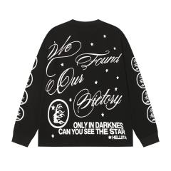 Seven-point Star Angel Print Long Sleeve T-Shirt 2 colors 28704408