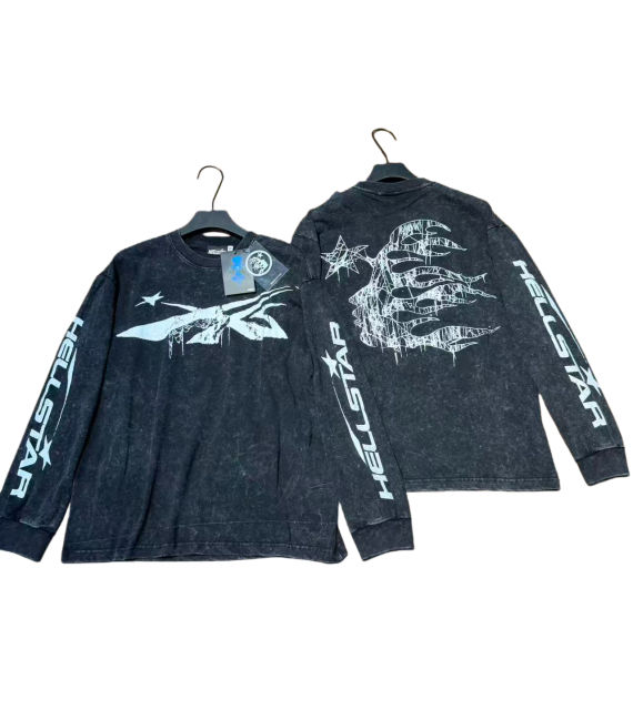 Spider Silk Logo Print Washed Version Long Sleeve T-Shirt 2 colors 28709938