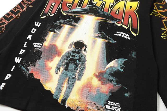 Spacecraft Astronaut Print Long Sleeve T-Shirt 28704412