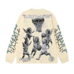 Angel Children Basketball Game Print Long Sleeve T-Shirt 2 colors 28704410