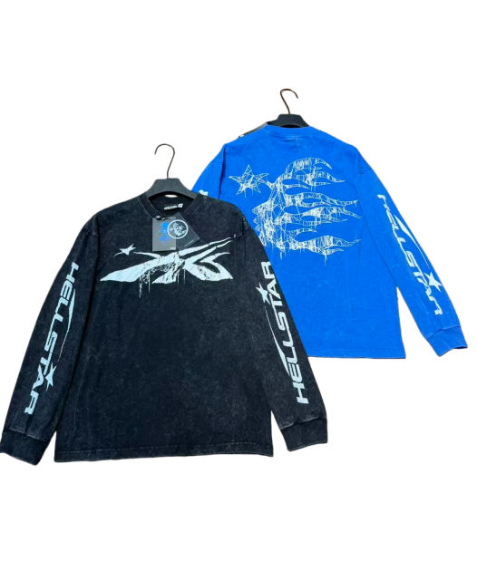 Spider Silk Logo Print Washed Version Long Sleeve T-Shirt 2 colors 28709938
