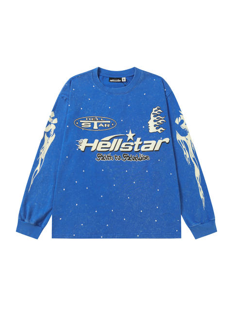 Logo Print Washed Version Long Sleeve T-Shirt 2 colors 28709894