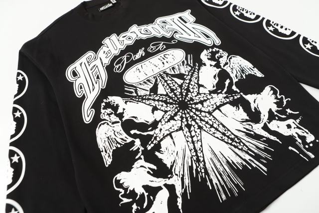 Seven-point Star Angel Print Long Sleeve T-Shirt 2 colors 28704408