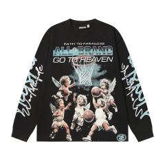 Angel Children Basketball Game Print Long Sleeve T-Shirt 2 colors 28704410