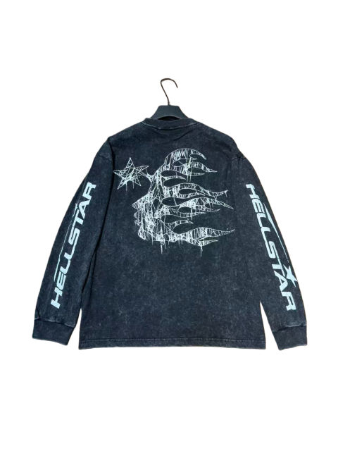 Spider Silk Logo Print Washed Version Long Sleeve T-Shirt 2 colors 28709938