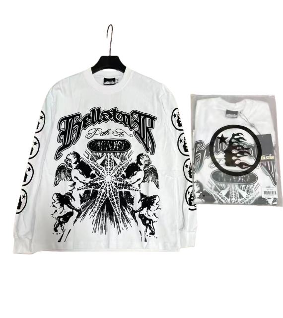 Seven-point Star Angel Print Long Sleeve T-Shirt 2 colors 28704408