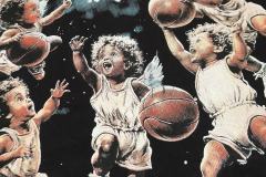 Angel Children Basketball Game Print Long Sleeve T-Shirt 2 colors 28704410