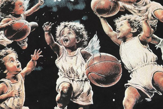 Angel Children Basketball Game Print Long Sleeve T-Shirt 2 colors 28704410