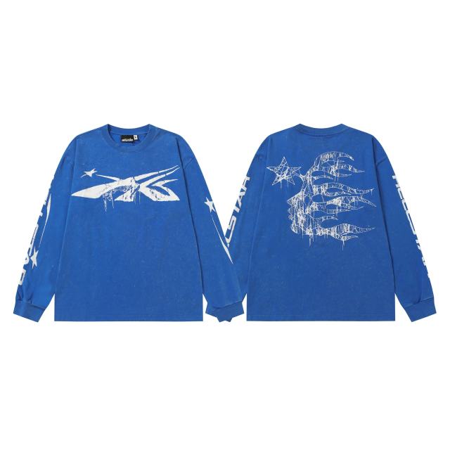 Spider Silk Logo Print Washed Version Long Sleeve T-Shirt 2 colors 28709938